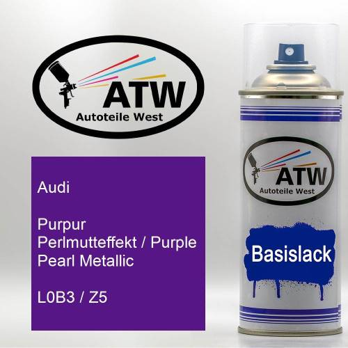 Audi, Purpur Perlmutteffekt / Purple Pearl Metallic, L0B3 / Z5: 400ml Sprühdose, von ATW Autoteile West.